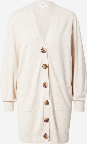 s.Oliver Knit Cardigan in Beige: front