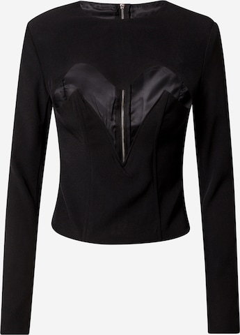 Misspap Blouse in Zwart: voorkant