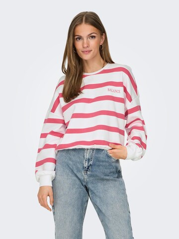 ONLY Sweatshirt 'ASHLEY' i vit: framsida