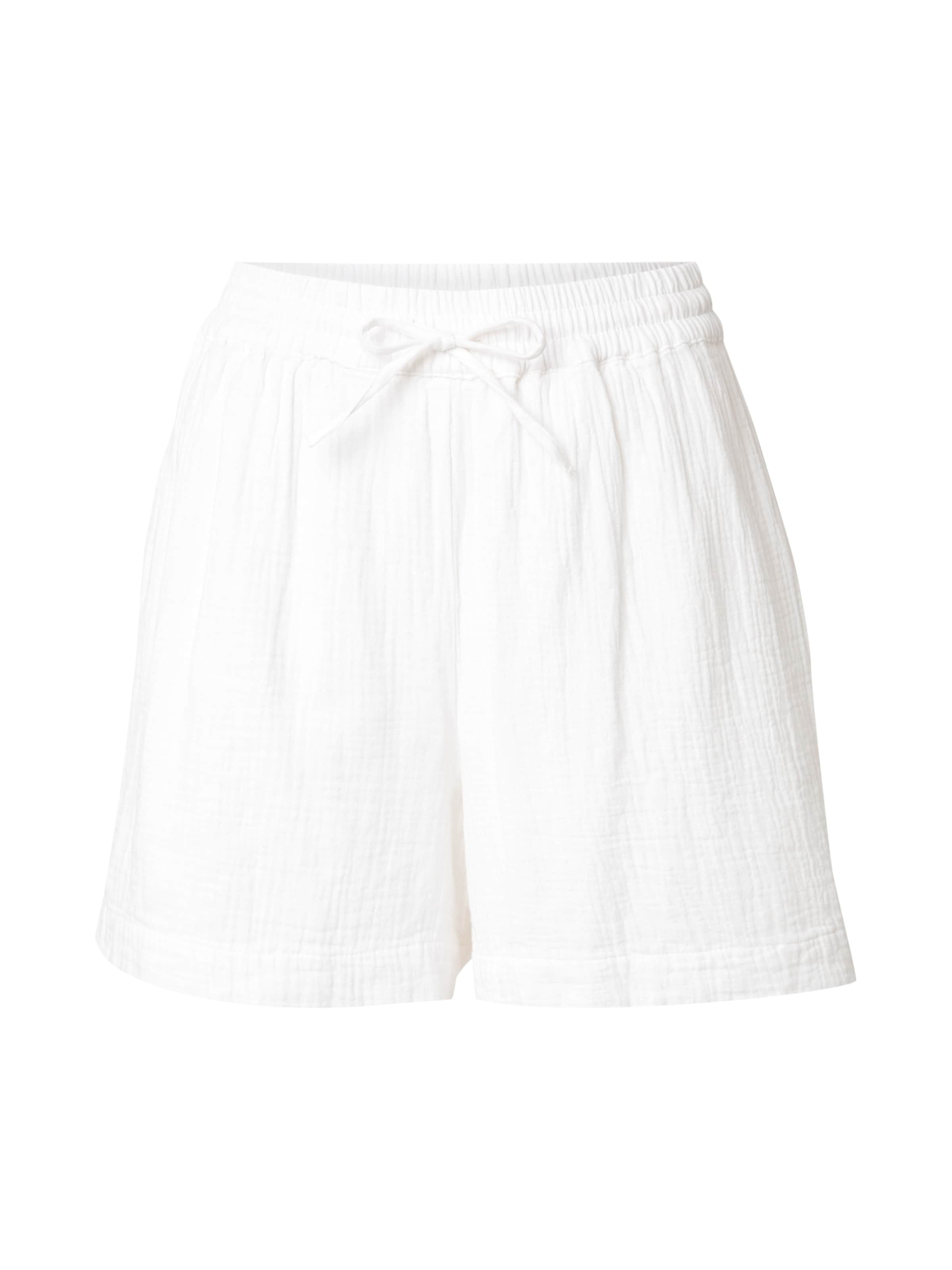 PIECES Loosefit Byxa 'PCSASTINA' i vit: framsida