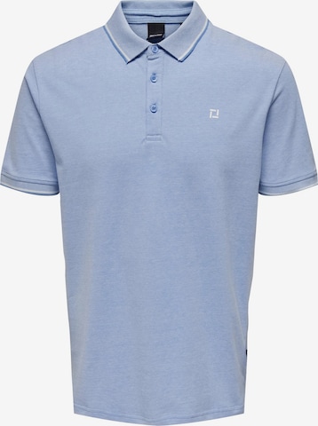 T-Shirt 'Fletcher' Only & Sons en bleu : devant