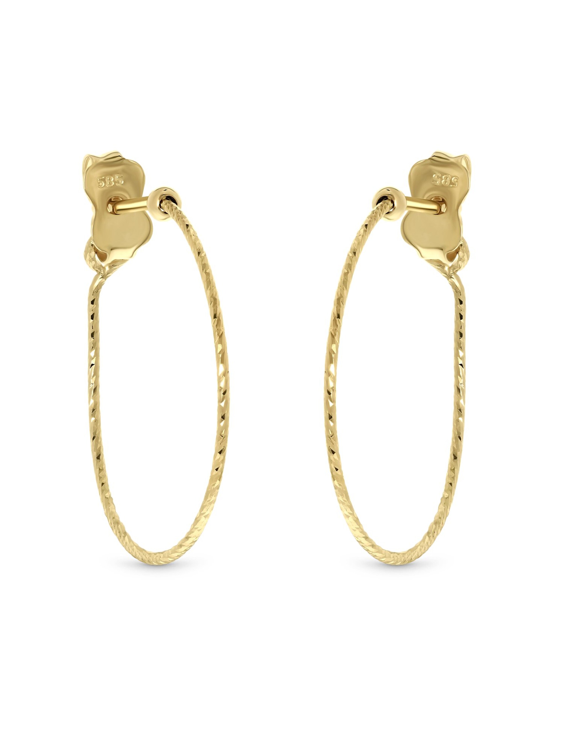 Lucardi Oorbellen 'Klassisch' in Goud: voorkant