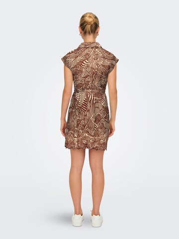 ONLY Shirt dress 'ONLLou' in Brown