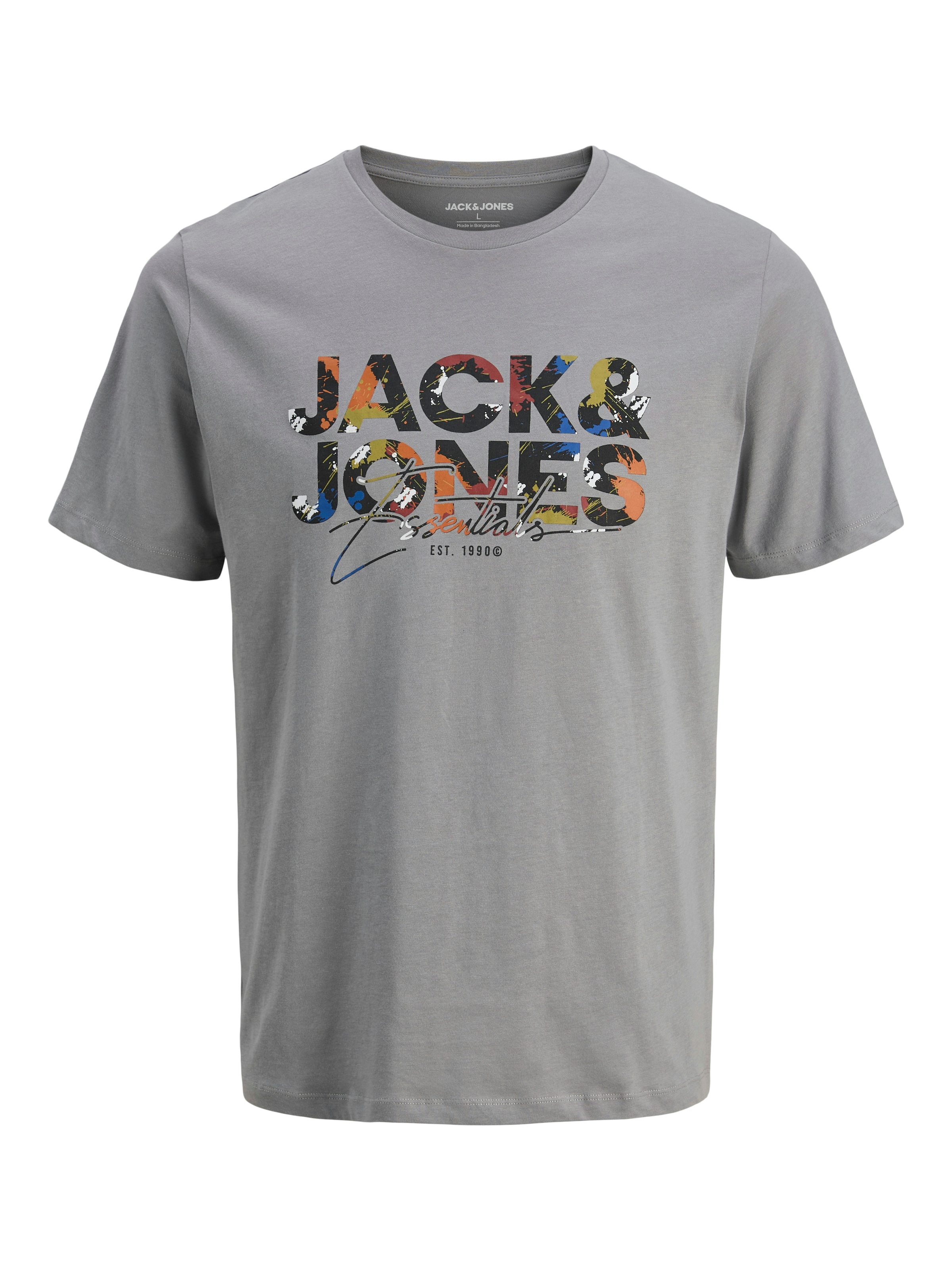 JACK & JONES Shirt 'JJGeplas' in Grey: front