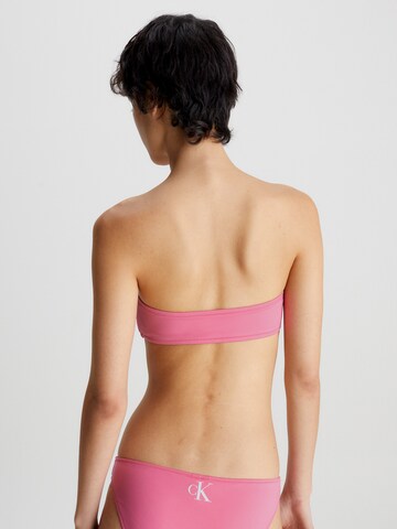 Calvin Klein Swimwear Bandeau Góra bikini w kolorze różowy