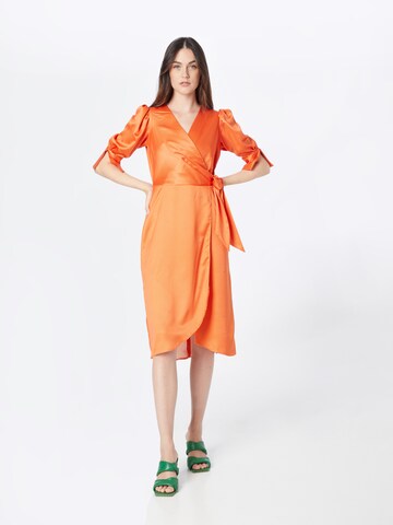 Closet London Dress in Orange: front