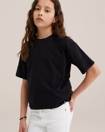 WE Fashion Tričko – černá: přední strana