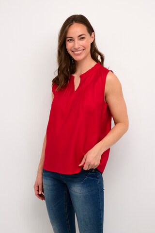 Cream Blouse 'Liselin' in Rood: voorkant