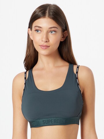 Bustier Soutien-gorge de sport Superdry en vert : devant