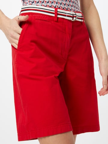 TOMMY HILFIGER Loosefit Chino kalhoty – červená