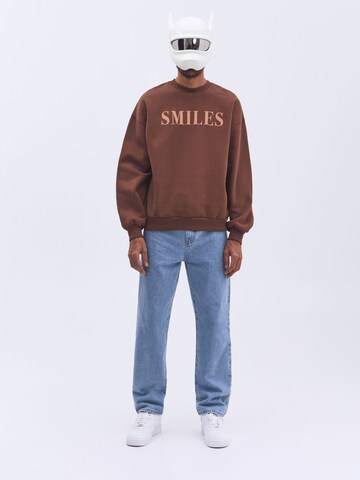 Sweat-shirt Smiles en marron