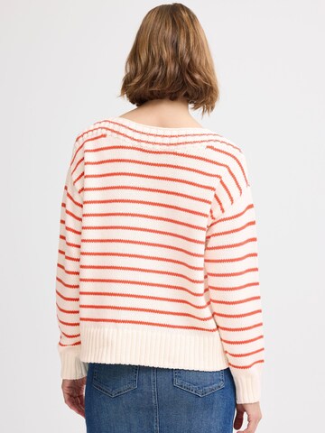 b.young - Pullover ' BYNAGLA STRIPED JUMPER' em vermelho