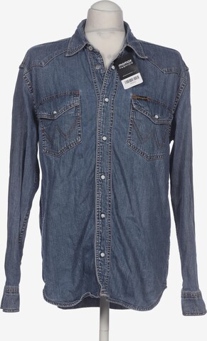 WRANGLER Button Up Shirt in M in Blue: front