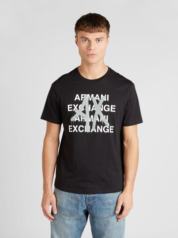 ARMANI EXCHANGE Tričko - Čierna: predná strana