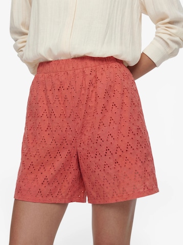 VILA Regular Pants 'VIAMALINA' in Pink: front