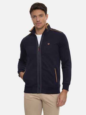 Sir Raymond Tailor Zip-Up Hoodie 'Specter' in Blue: front
