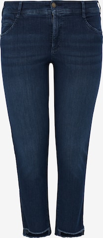 TRIANGLE Slimfit Jeans in Blauw: voorkant