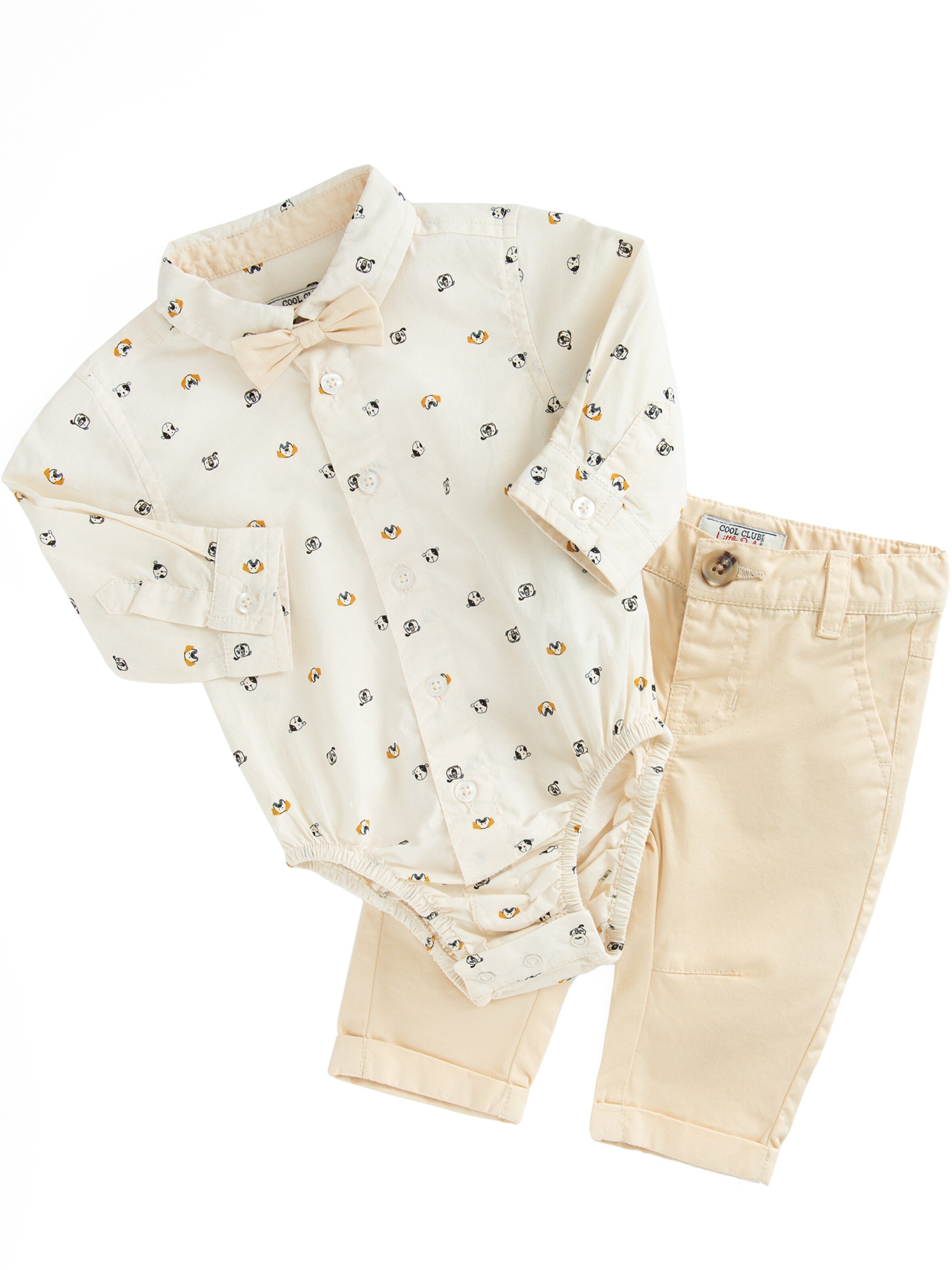 Cool Club Set in Beige: front