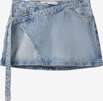 Bershka Jupe en bleu, Vue avec produit