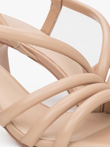 Estro Strap Sandals '0556' in Beige