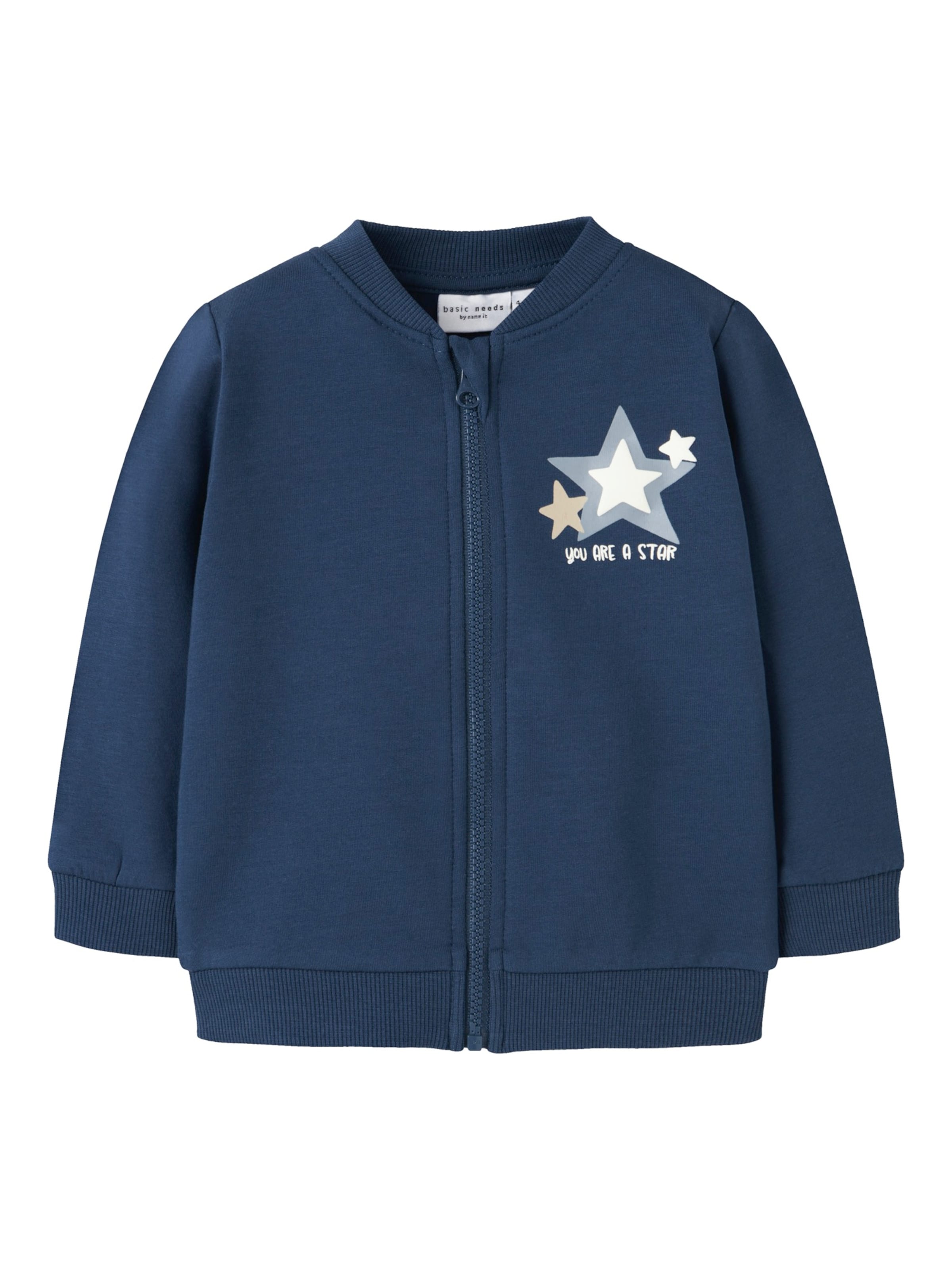 NAME IT Кофта на молнии 'NBMVONNE' в Синий: спереди