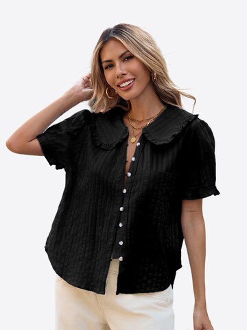 Bluză de la Imily Bela pe negru: față