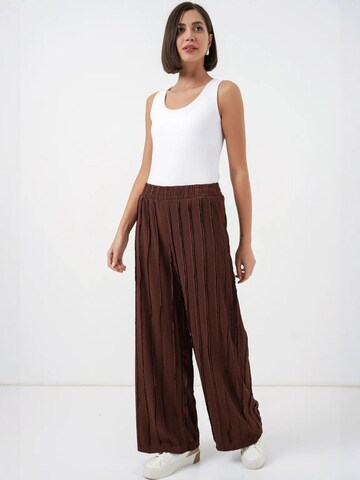 Bigdart Wide Leg Hose in Braun
