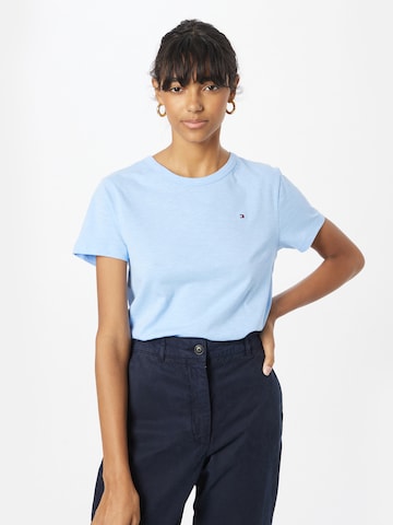 TOMMY HILFIGER T-Shirt '1985 Slim Slub' in Blau: Vorderseite