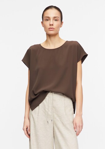 COMMA Blouse in Bruin: voorkant