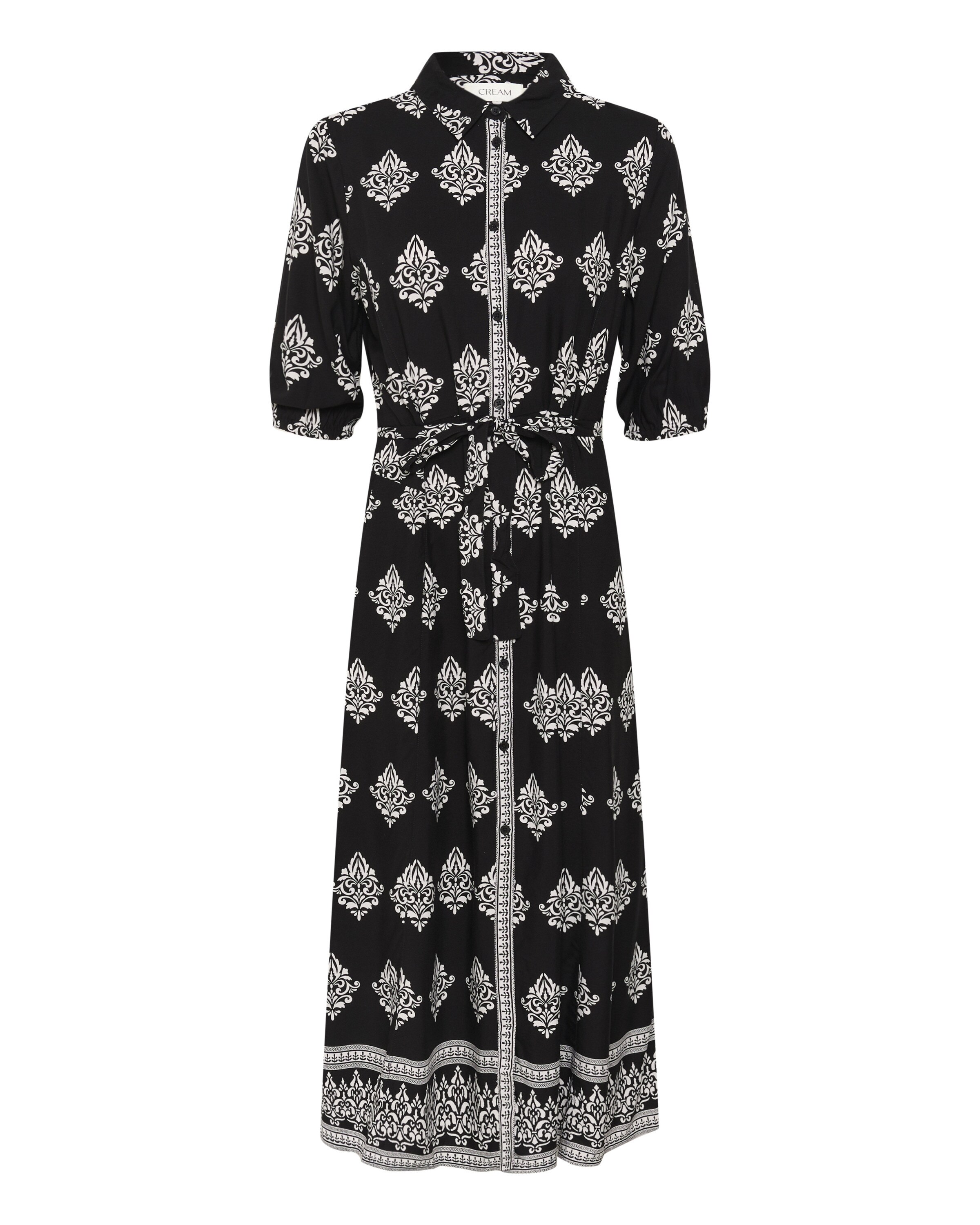 Robe-chemise 'Tiah' Cream en noir : devant