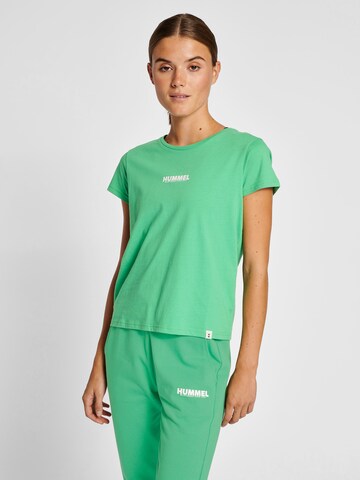 Hummel - Camisa funcionais 'LEGACY' em verde: frente