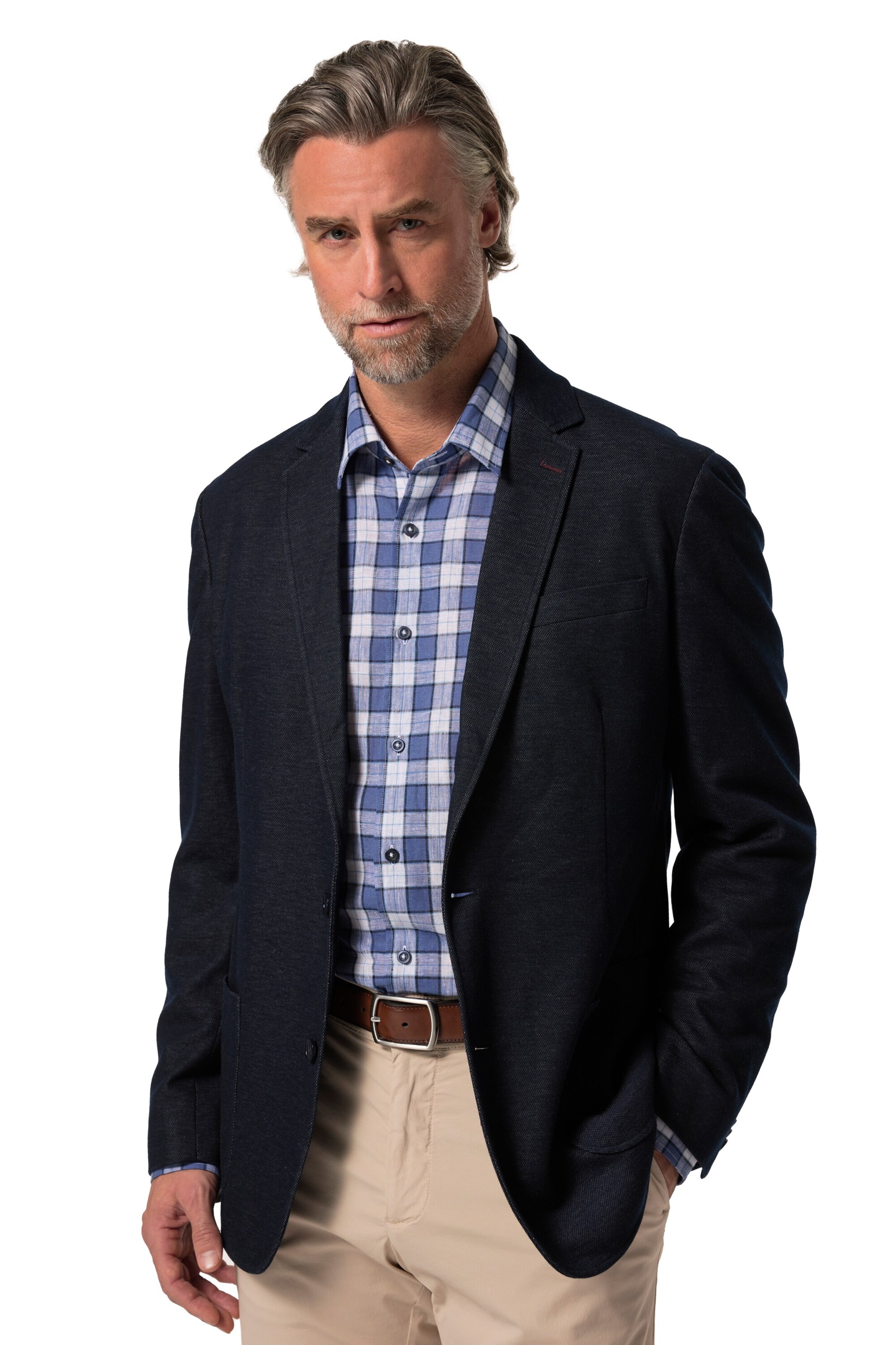 Boston Park Regular fit Colbert in Blauw: voorkant