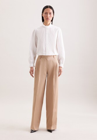 SEIDENSTICKER Regular Trousers 'Uni' in Beige: front