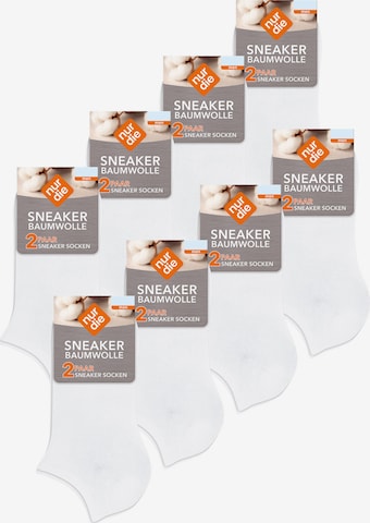 Nur Die Socks ' Baumwolle Basic Unifarben ' in White: front