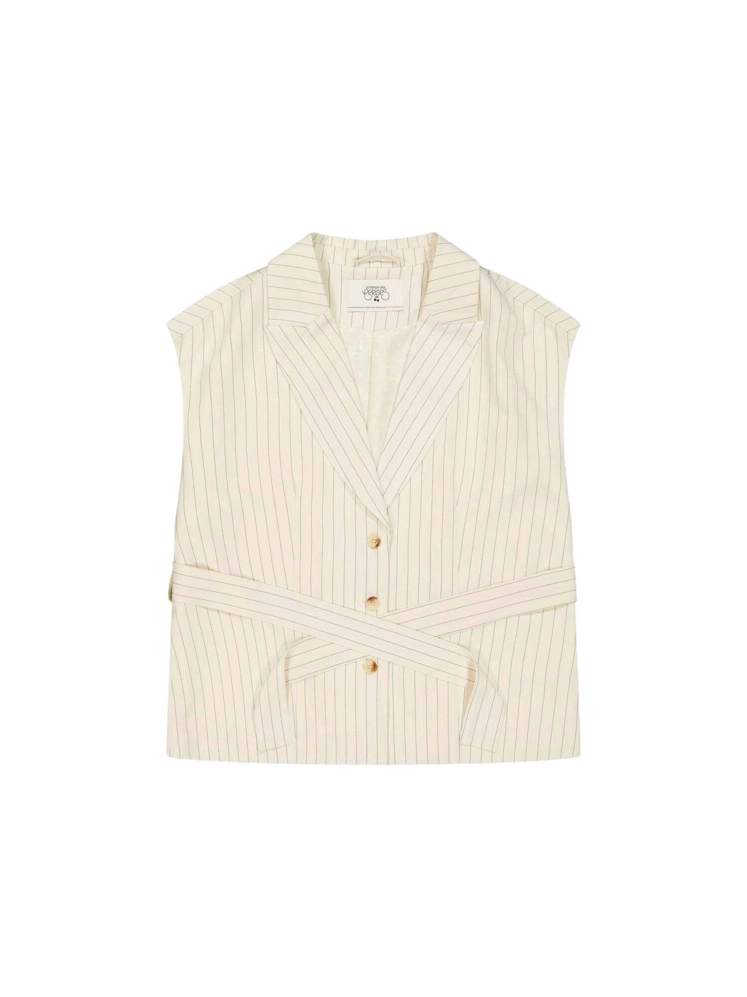 Le Temps Des Cerises Gilet 'TAYRA' en XS en beige, Vue avec produit