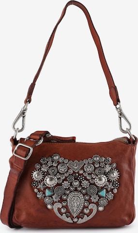 Borsa a spalla 'Tilde' di Campomaggi in marrone: frontale