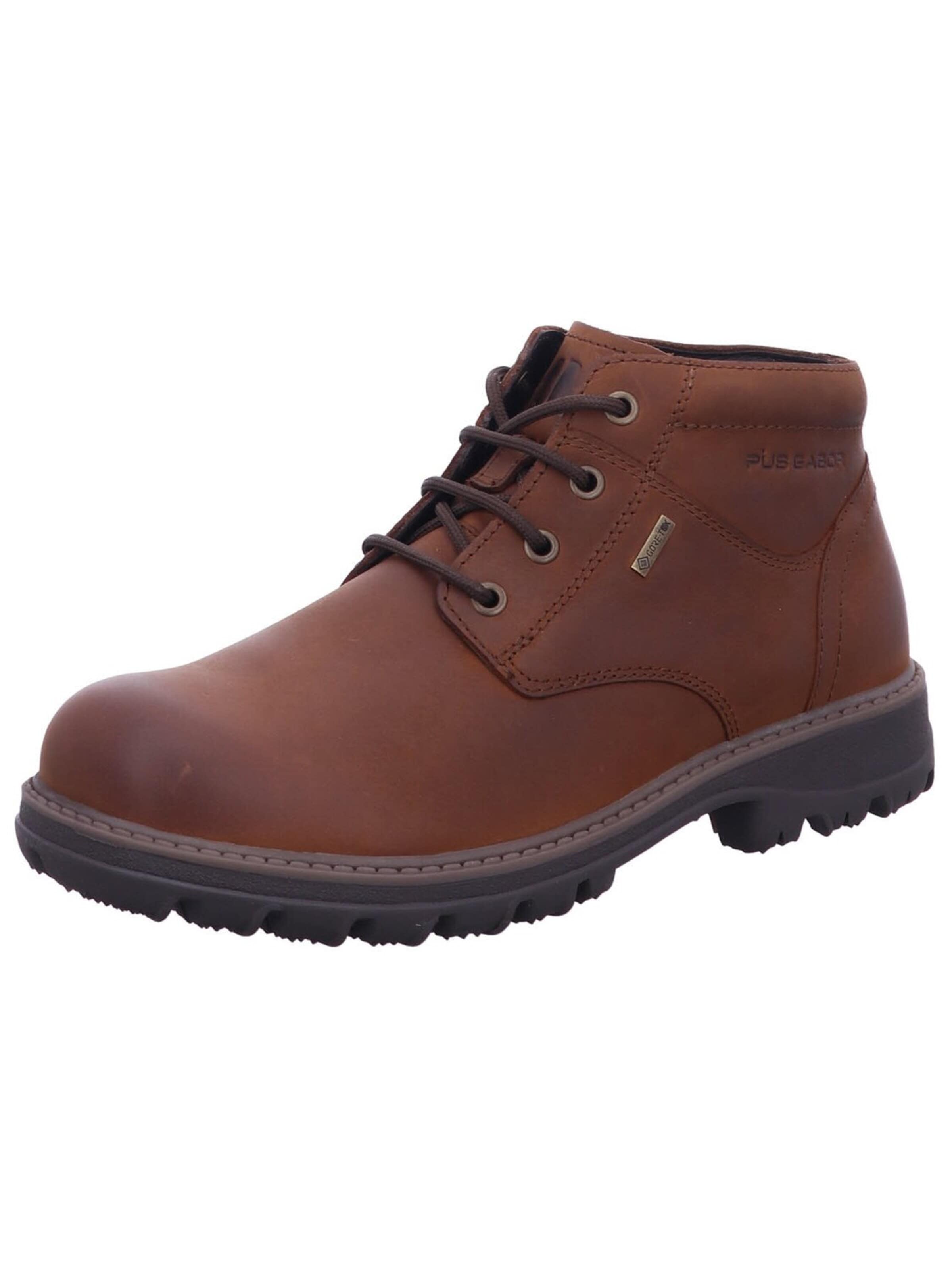 GABOR - Botas con cordones 'Schnürstiefelette Herren 0364.52 15 Rauleder in braun' en marrón: frente