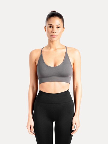 Bustier Haut de sport Smilodox en gris : devant