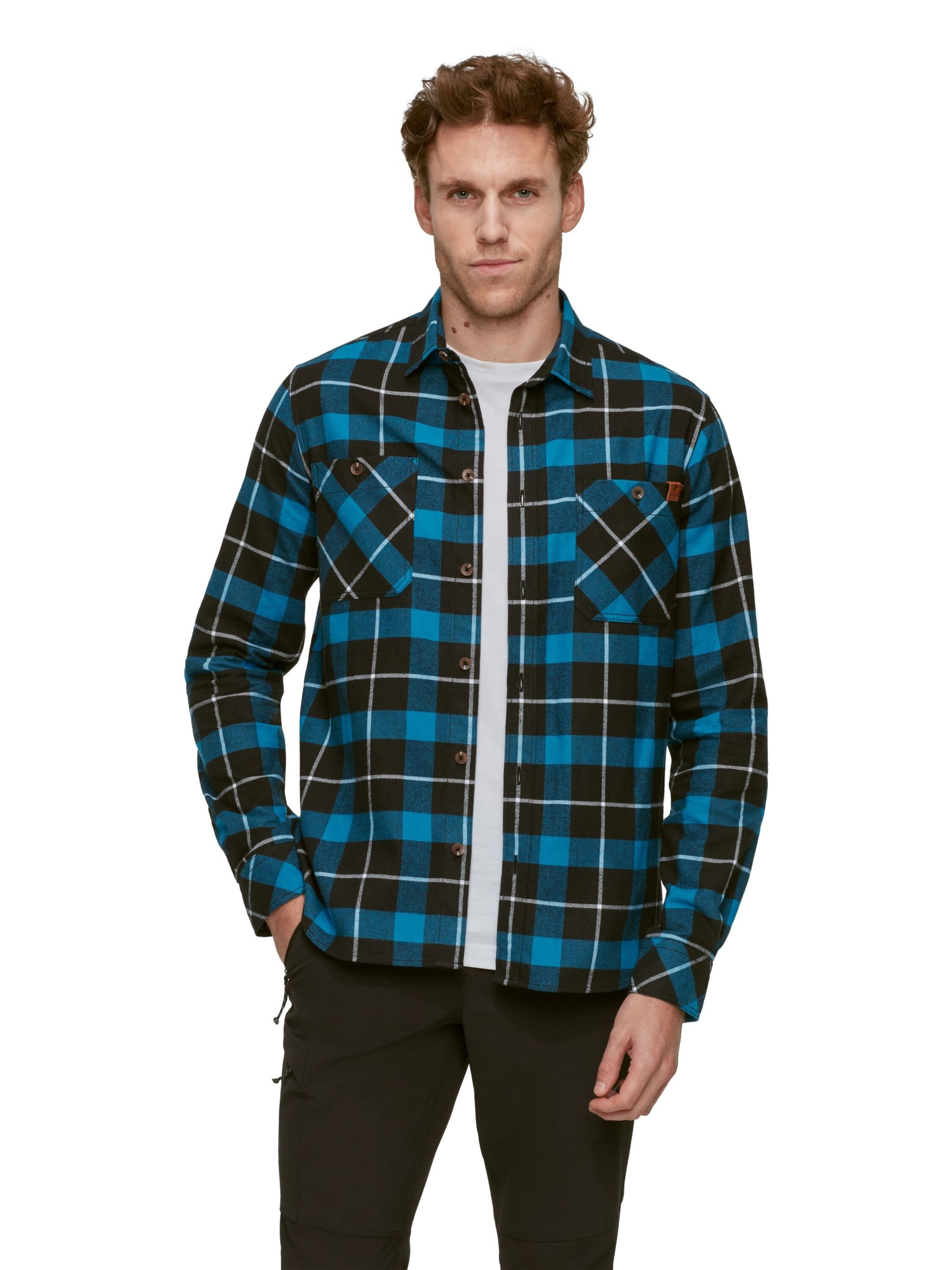 MAMMUT Regular Fit Funktionshemd in Schwarz: Vorderseite