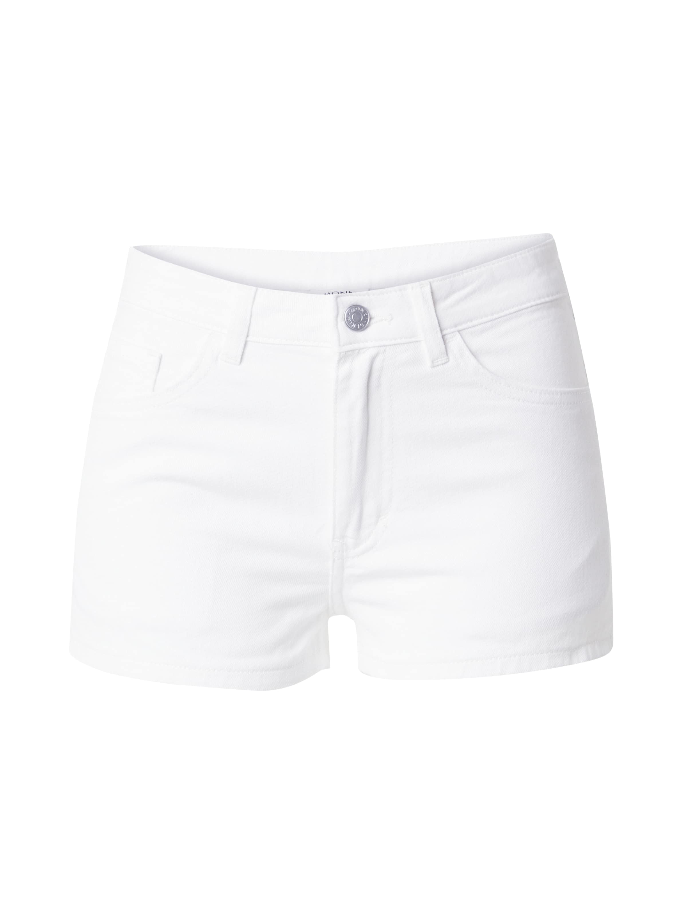 Coupe slim Jean Monki en blanc : devant