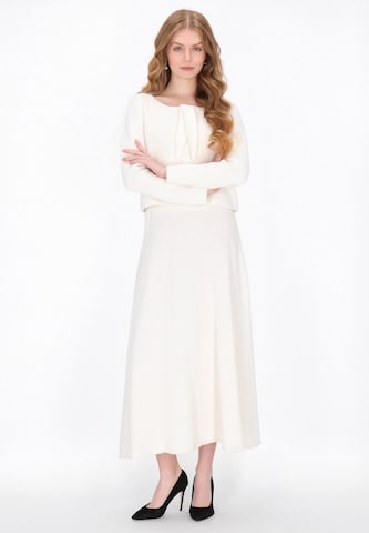 DreiMaster Klassik Strickjacke in Weiß