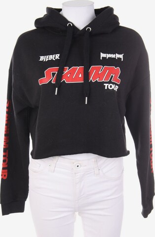 H&M Sweatshirt & Zip-Up Hoodie in S in Black: front