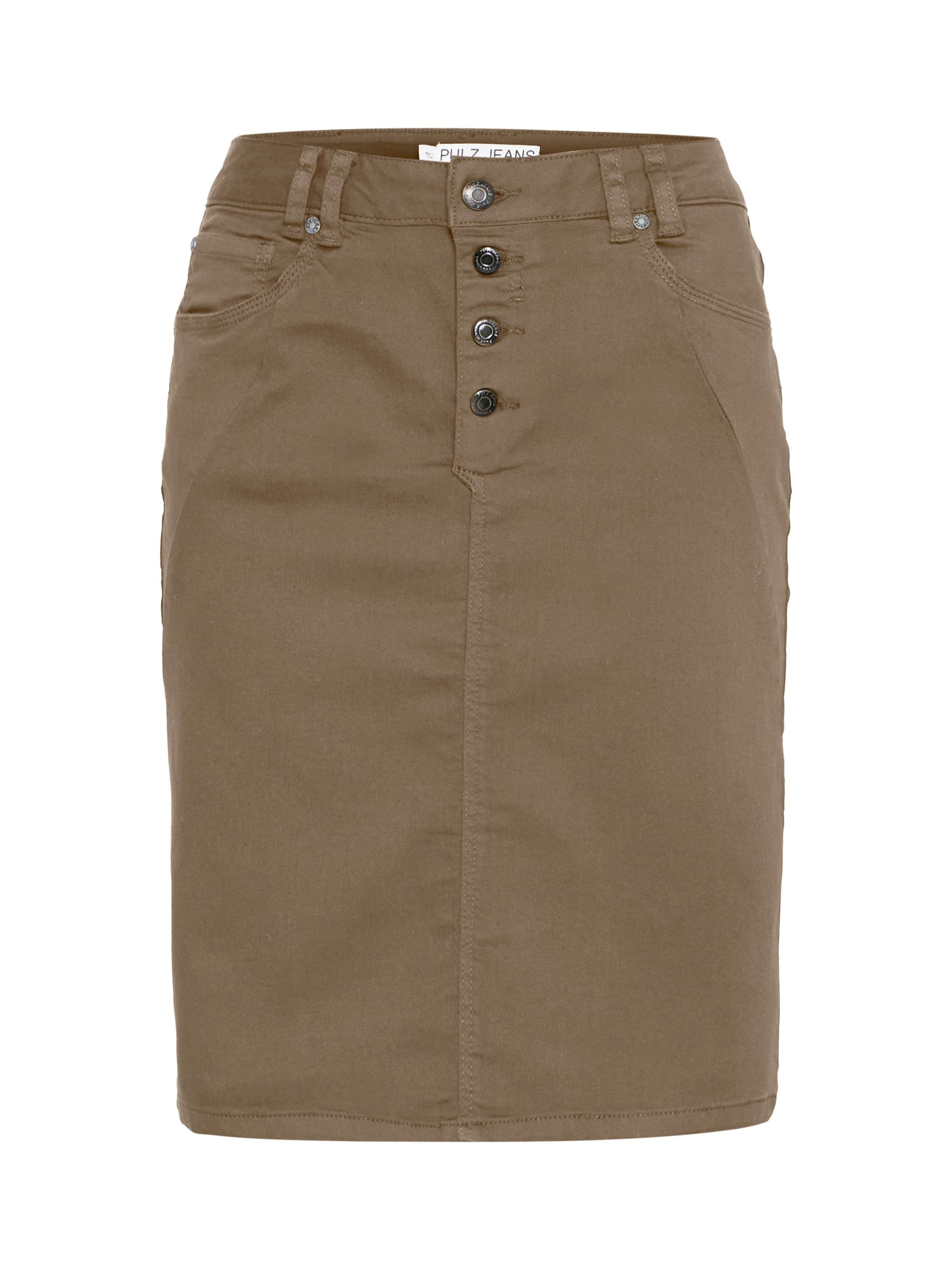 PULZ Jeans Nederdel 'ROSITA' i beige: forside