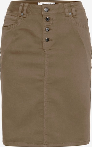 PULZ Jeans Skirt 'ROSITA' in Beige: front