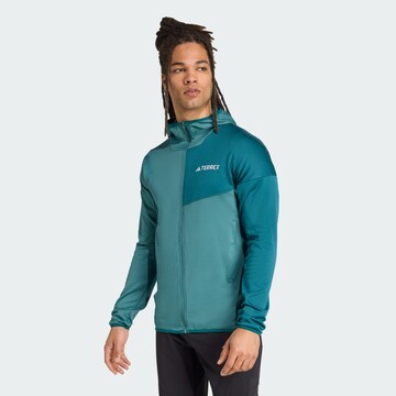 ADIDAS TERREX Funktionele fleece-jas 'Xperior' in Groen: voorkant