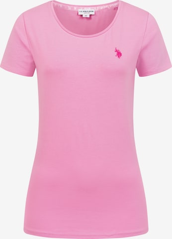 T-shirt U.S. POLO ASSN. en rose : devant