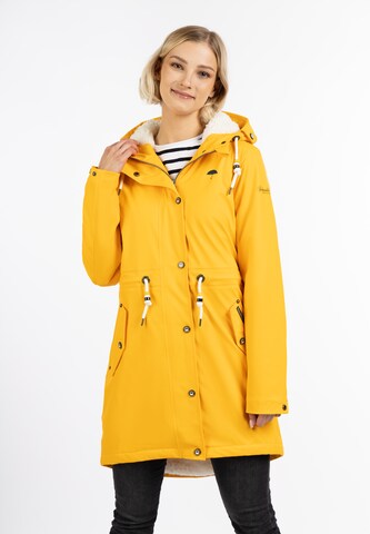 Manteau fonctionnel Schmuddelwedda en jaune : devant