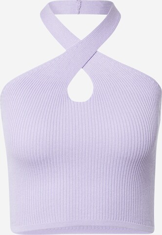 Urban Classics Knitted Top in Purple: front