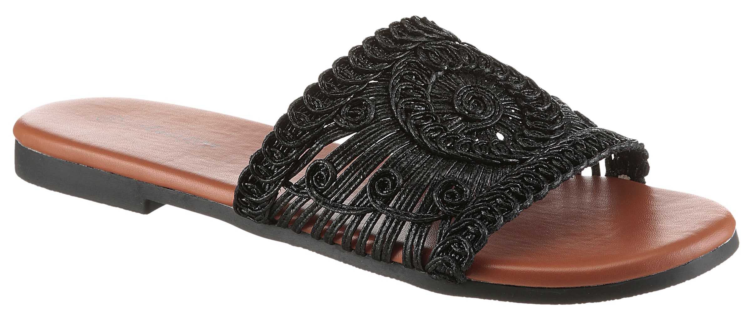 Aniston Pantolette in Schwarz: Vorderseite