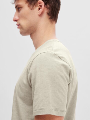 SELECTED HOMME T-Shirt 'Aspen' in Grau